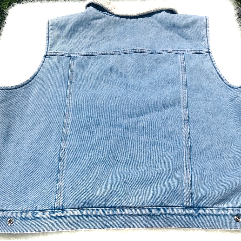 Ralph Lauren Vintage Denim Sherpa Fleece Vest - Picture 8 of 8
